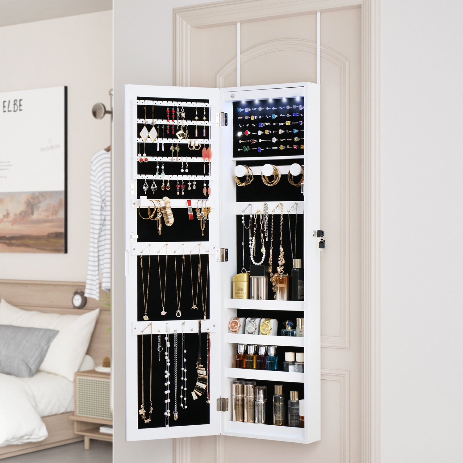 Jewelry cabinet storage mirror - Body Jewelry Manufacturers recension och pris