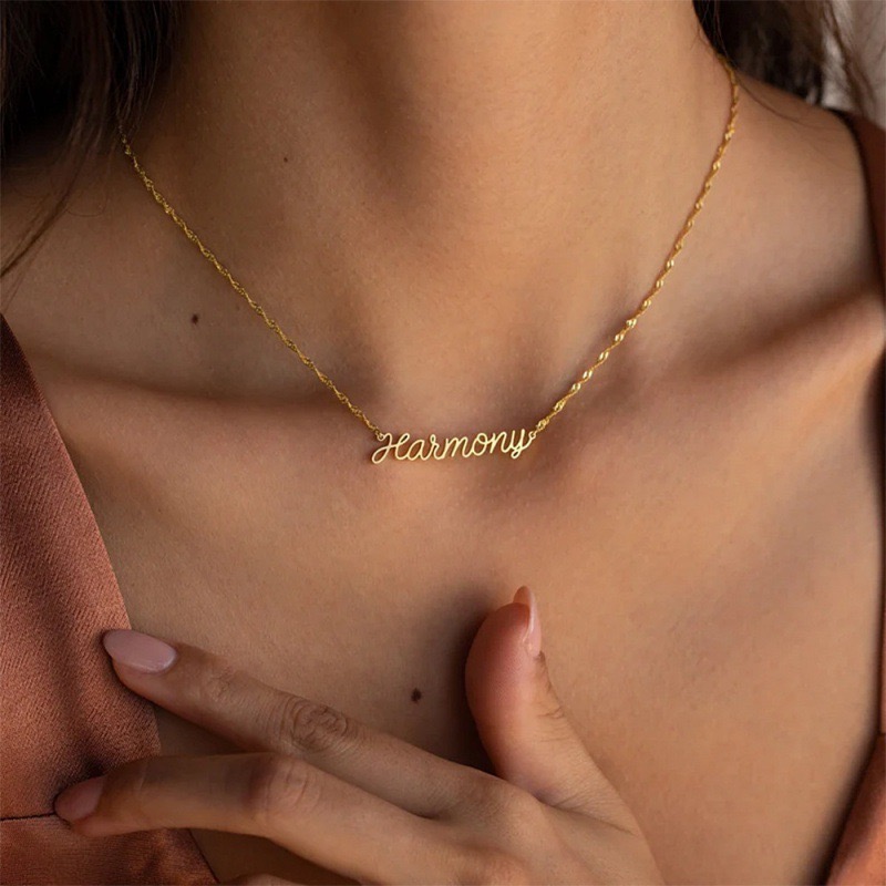 Custom Name Water Ripple Neckl - Body Jewelry Wholesale recension och pris