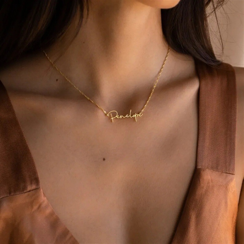 Custom Name Water Ripple Neckl - Body Jewelry Wholesale recension och pris
