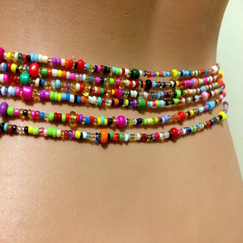 Women Layered Beaded Belly Cha - Body Jewelry In Bulk recension och pris