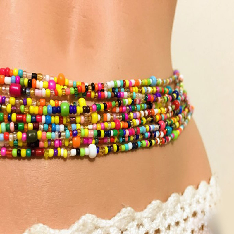 Women Layered Beaded Belly Cha - Body Jewelry In Bulk recension och pris