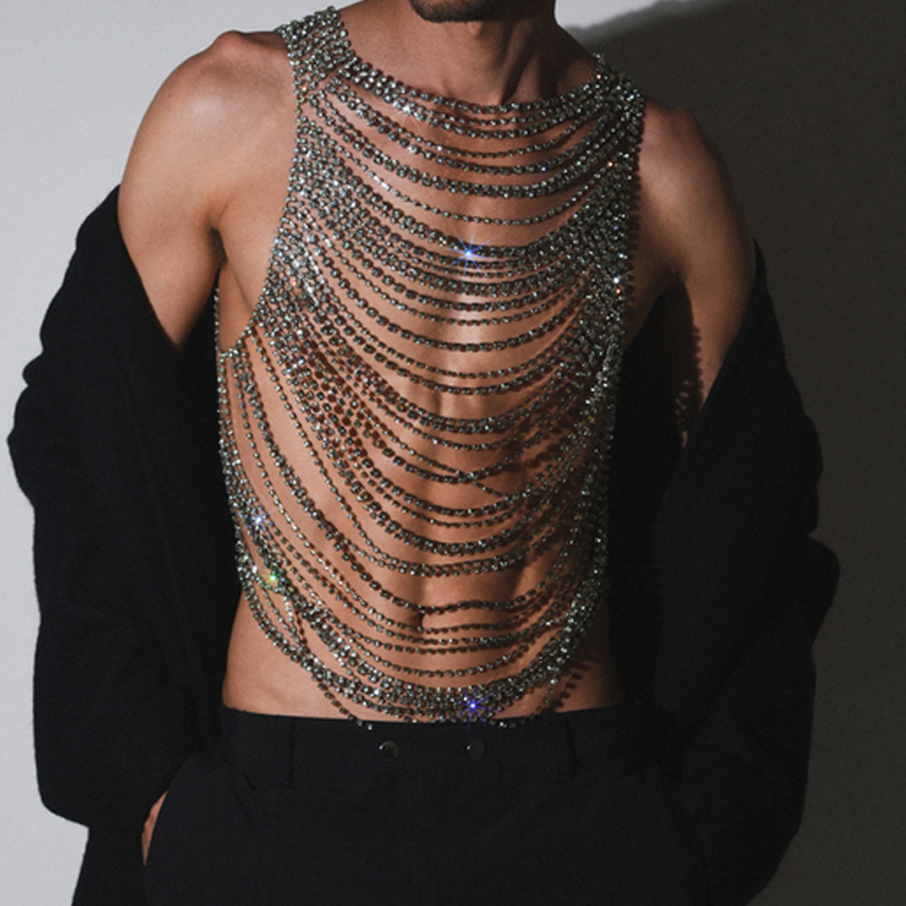 Fashion Luxurious Bling Men Wo - Body Jewelry Men recension och pris